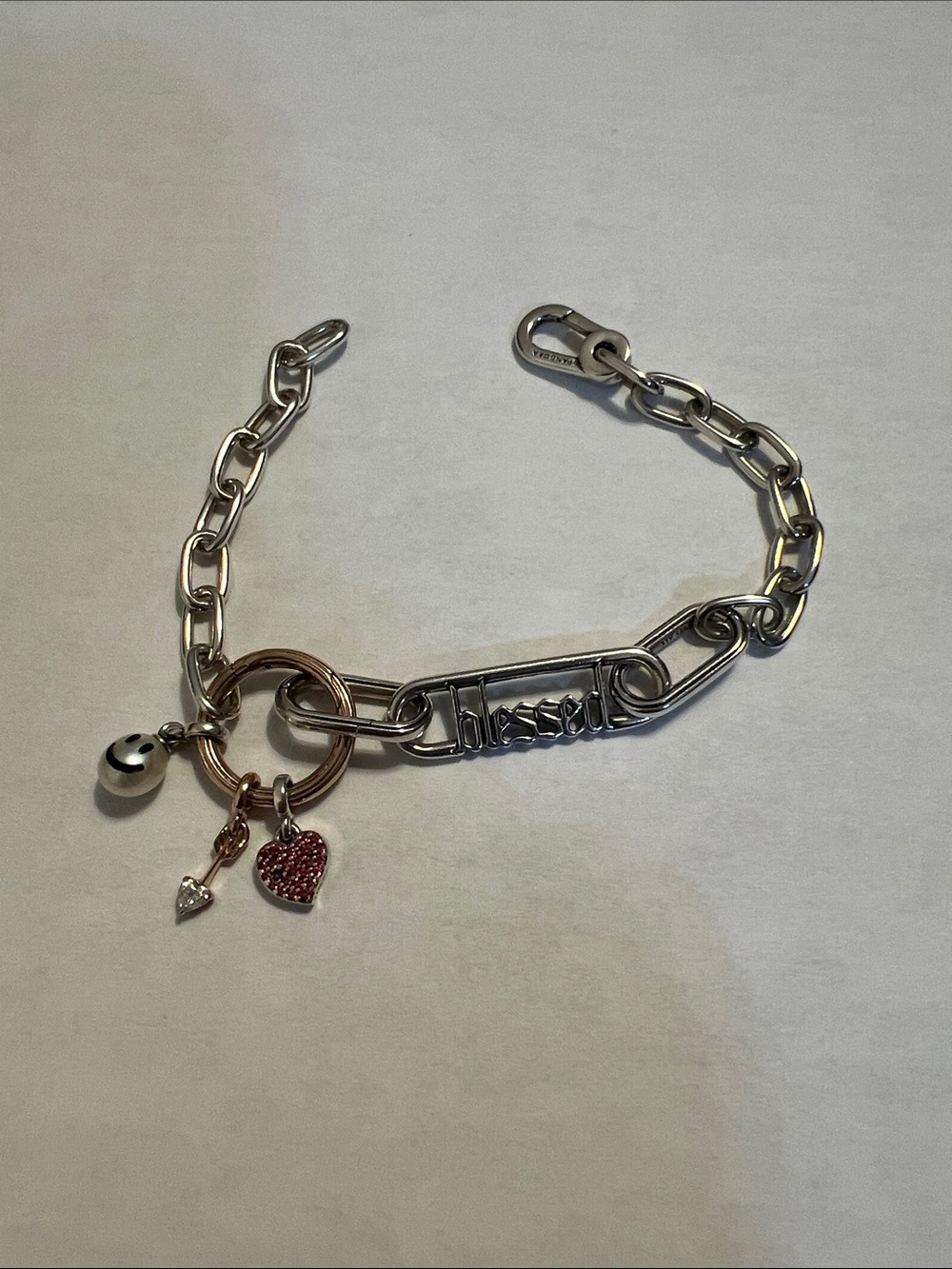Pandora ME Small-Link Chain Bracelet with Blessed Link and ME Charms